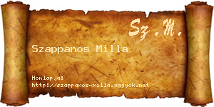 Szappanos Milla névjegykártya